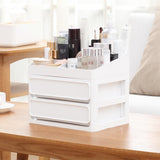 3 Layer Drawers Cosmetic Makeup Organiser Box - White