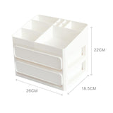 3 Layer Drawers Cosmetic Makeup Organiser Box - White
