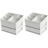 3 Layer Drawers Cosmetic Makeup Organiser Box - Gray