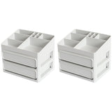3 Layer Drawers Cosmetic Makeup Organiser Box - Gray