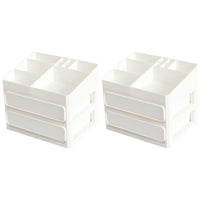 3 Layer Drawers Cosmetic Makeup Organiser Box - White