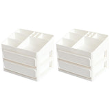 3 Layer Drawers Cosmetic Makeup Organiser Box - White