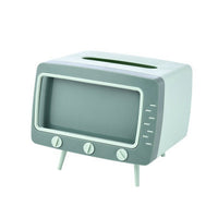 Creative 2 In 1 TV Shape Tissue Box with Mobile Phone Holder Green