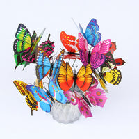 50Pcs Double-layer Simulation Butterfly Garden Stake Decor Outdoor Yard Lawn Ornaments