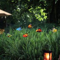 50Pcs Double-layer Simulation Butterfly Garden Stake Decor Outdoor Yard Lawn Ornaments
