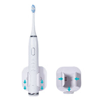 Toothbrush Holder Electric Wall Mounted Adhesive Tooth Brush Organizer White