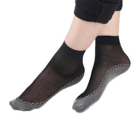 10 Pairs of Women Silky Sole Socks for Daily-Black + Grey