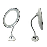 Magnifying 10X Makeup Vanity Mirror with LED Lights Wall Mounted Rotated Extended Cordless Beauty Cosmetic Mirror for Hotel Bathroom