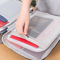 1 or 2Pcs Document Storage Bag Certification Organiser Travel Handbag with Lock