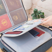 1 or 2Pcs Document Storage Bag Certification Organiser Travel Handbag with Lock