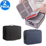 1 or 2Pcs Document Storage Bag Certification Organiser Travel Handbag with Lock