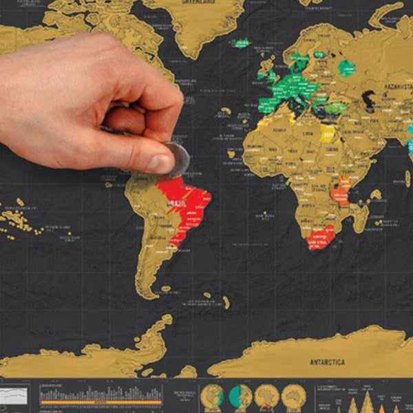 Large Travel Scratch Off Visited Countries Map