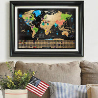 Large Travel Scratch Off Visited Countries Map