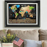 Large Travel Scratch Off Visited Countries Map