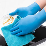 Box of 50pcs Disposable Gloves Blue Nitrile Gloves White Transparent Gloves Housework High Elasticity Gloves Protective Gloves