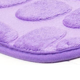 2 Pieces Pebbles Design Bath Mat Set U-Shaped Non-Slip Floor Rugs Bathroom Floor Pads Bathroom Carpets