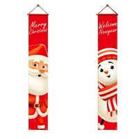 Christmas Porch Sign-Santa + Snowman