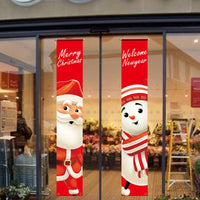 Christmas Porch Sign-Santa + Snowman