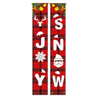 Christmas Porch Sign-Snowflake + Santa