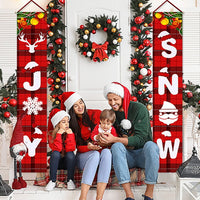 Christmas Porch Sign-Snowflake + Santa