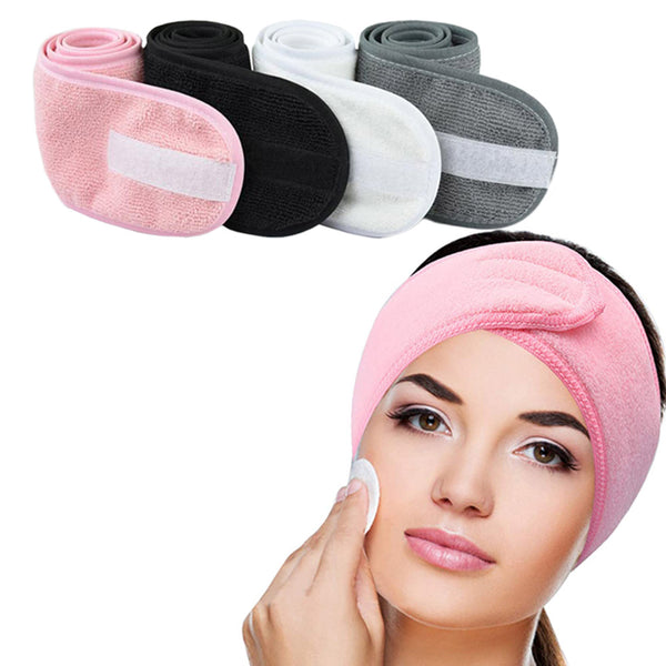 4 Pieces Wrap Head Terry Cloth Headbands Makeup Headbands
