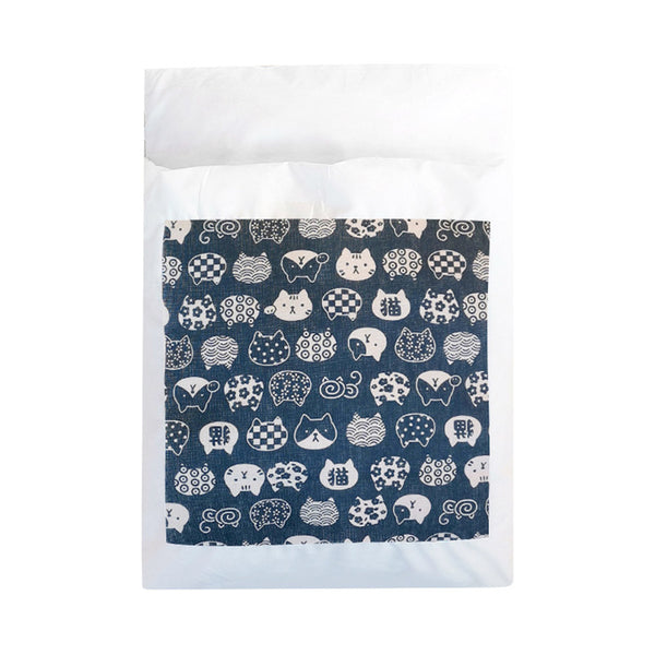 Japanese-Style Cat Bed Sleeping Bag with Pillow Navy-S