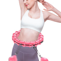 24 Knots Fitness Hula Hoop Detachable Weighted Hoops