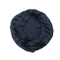 Women's 100% Mulberry Silk Sleep Hair Hat Care Sleeping Bonnet Night Cap-Navy