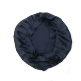 Women's 100% Mulberry Silk Sleep Hair Hat Care Sleeping Bonnet Night Cap-Navy