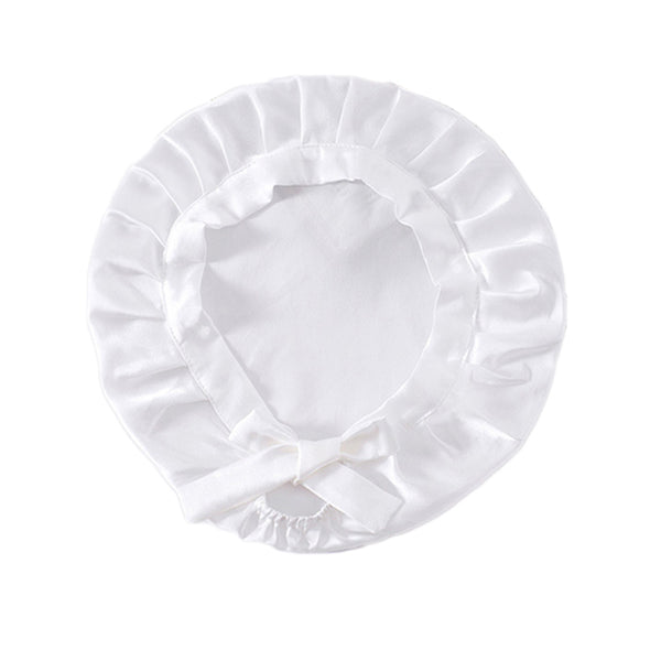 Women's 100% Mulberry Silk Sleep Hair Hat Care Sleeping Bonnet Night Cap-White