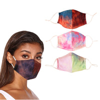 2pcs Reusable Tie Dye Face Mask Breatheable Face Mask Fashion Accessories for Women Men