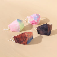 4pcs Reusable Tie Dye Face Mask Breatheable Face Mask Fashion Accessories for Women Men