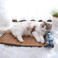 Green Pet Cooling Mat with Pillow Summer Pet Cooling Mat Pet Bed