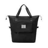 Foldable Water-Resistant Sports Gym Bag Travel Duffel Bag Black