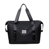 Foldable Water-Resistant Sports Gym Bag Travel Duffel Bag Black