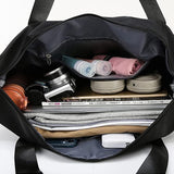 Foldable Water-Resistant Sports Gym Bag Travel Duffel Bag Black