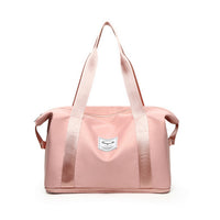 Foldable Water-Resistant Sports Gym Bag Travel Duffel Bag Pink