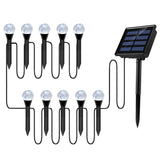 10 in 1 Outdoor Solar Bubble Ball String Lights-Warm Light