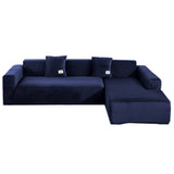 Sofa Cover Couch Slipcover Fleece Stretch Sofa Protector-Blue