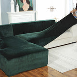 Sofa Cover Couch Slipcover Fleece Stretch Sofa Protector-Green