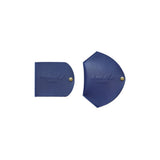 2Pcs Set PU Leather Snap Button Mask Storage Bags Blue