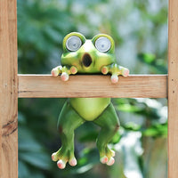 Frog Figurines Solar Light Outdoor Garden Decor