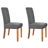 2Pcs Elastic Chair Cover-Grey