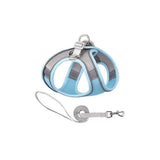 Reflective Pet Harness Leash Set Grey