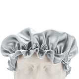Soft Breathable 100% Mulberry Silk Sleep Night Cap Good for Your Hair Care -Grey