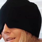 Migraine Relief Head Wrap Gel Cap Eye Mask-Black