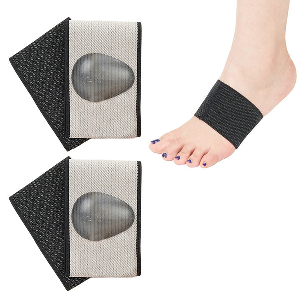 2 Pairs of Breathable Flat Foot Arch Covers Large