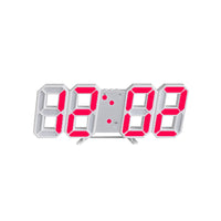 Large 3D LED Wall Desk Digital Alarm Clock USB Powered Red