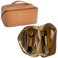 Travel Portable Cosmetic Bag Makeup Bag-Coffee
