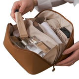 Travel Portable Cosmetic Bag Makeup Bag-Coffee